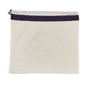 Tory Burch Dust Bag 14.5 in x 12 in Canvas Drawstring Strap Geometric Trim Charm